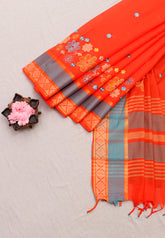 KANCHI COTTON WORK SAREE - (DW-042)